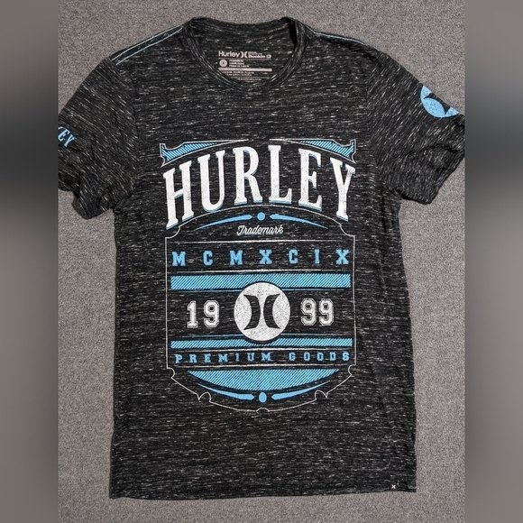 Hurley graphic distressed‎ T-shirt black size small - Picture 1 of 3